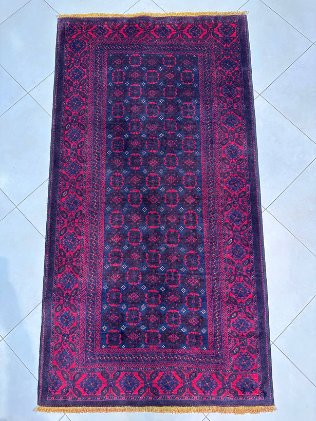 فرش دستبافت 2متری تمام پشم نقش گل شفتالو رنگ گیاهی کد0700806