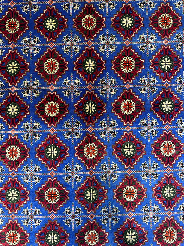 فرش دستبافت4متری تمام کرک نقش قابی رنگ گیاهی کد0600168