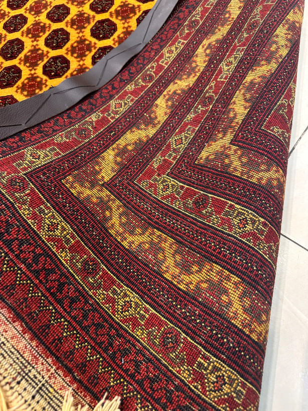 فرش دستبافت 6متری تمام کرک مرینوس نقش گل مهری رنگ گیاهی کد0500397
