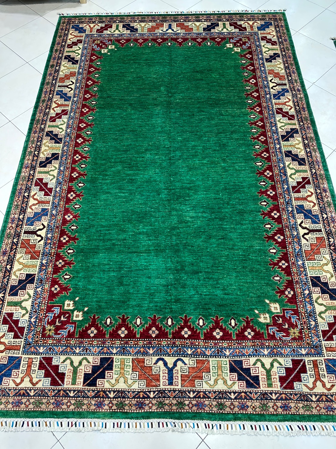 فرش دستبافت 6متری تمام پشم دستریس سلطان اباد رنگ گیاهی کد 0500417