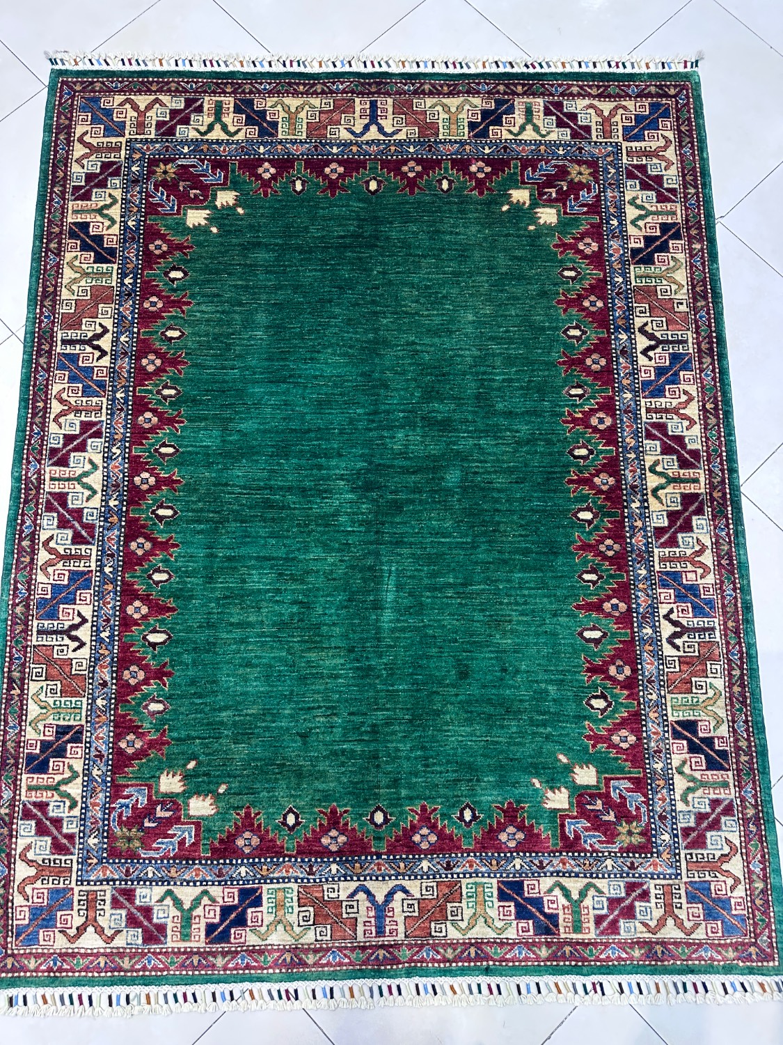 فرش دستبافت 3 متری پشم دستریس سلطان اباد  رنگ گیاهی کد 0700846
